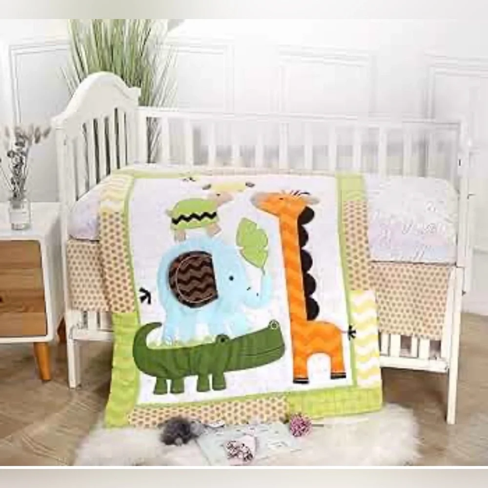 Circo 2pz Jungle Friends‎ Baby Quilt - Green, Orange, Blue